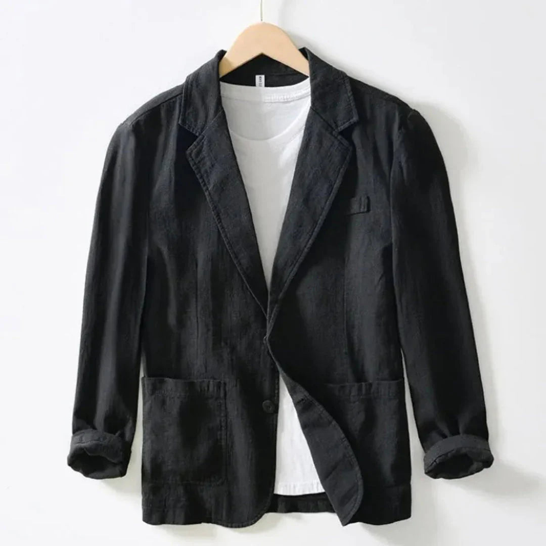 Lässiger Leinen Blazer Sommer Modern