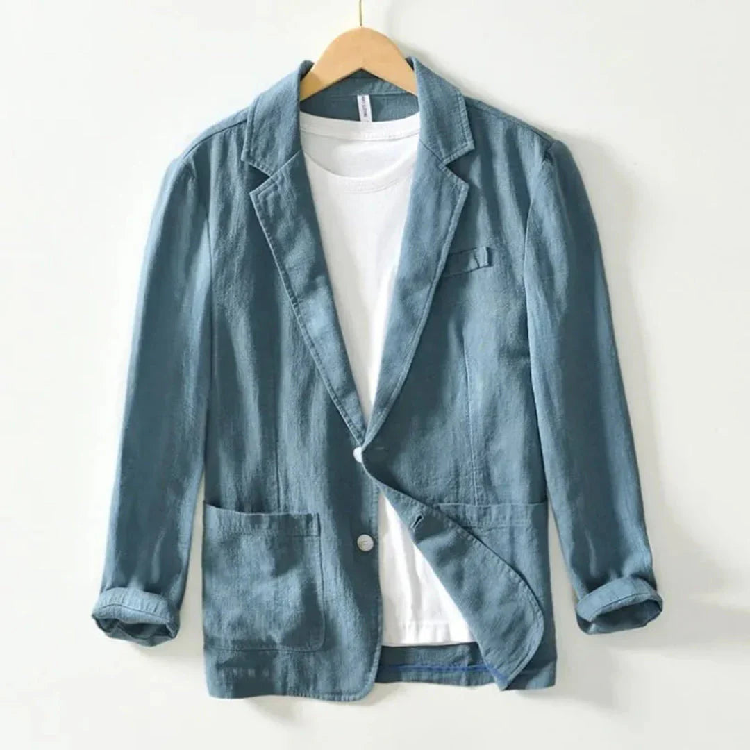 Lässiger Leinen Blazer Sommer Modern