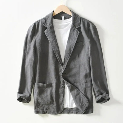 Lässiger Leinen Blazer Sommer Modern