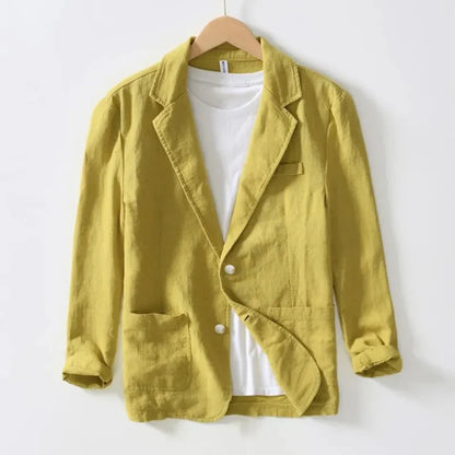 Lässiger Leinen Blazer Sommer Modern