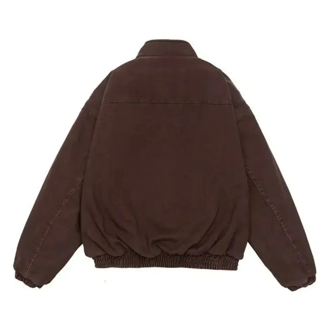 Herren Winterjacke Reißverschluss Warm Casual