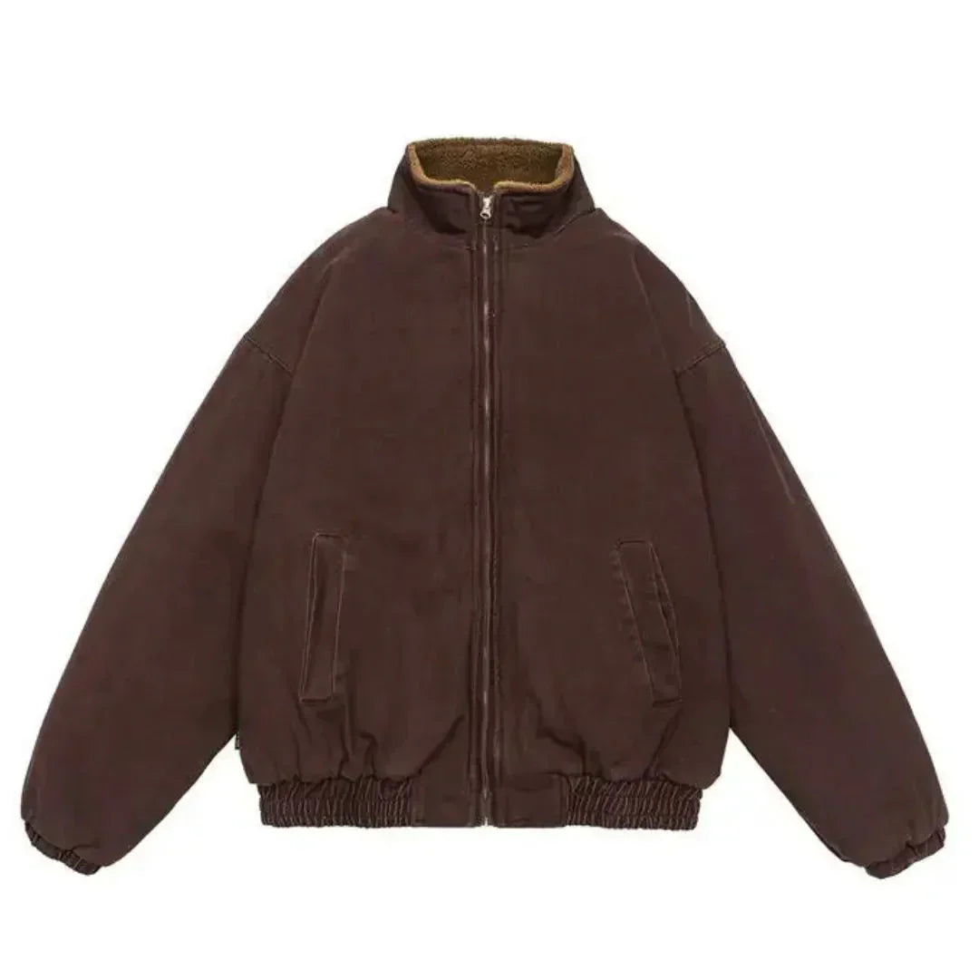 Herren Winterjacke Reißverschluss Warm Casual - BerlinGlamour