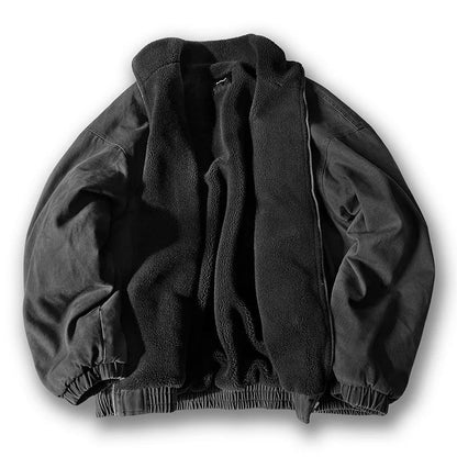 Herren Winterjacke Reißverschluss Warm Casual
