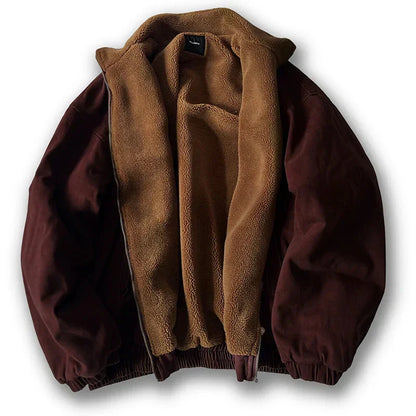Herren Winterjacke Reißverschluss Warm Casual