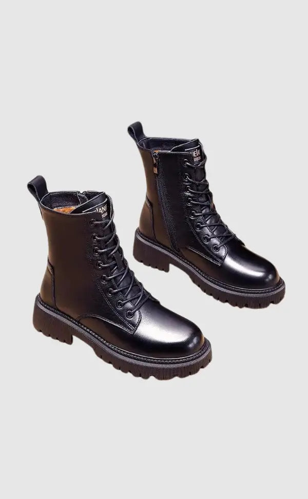 Damenstiefel Premium Leder Schwarz - BerlinGlamour