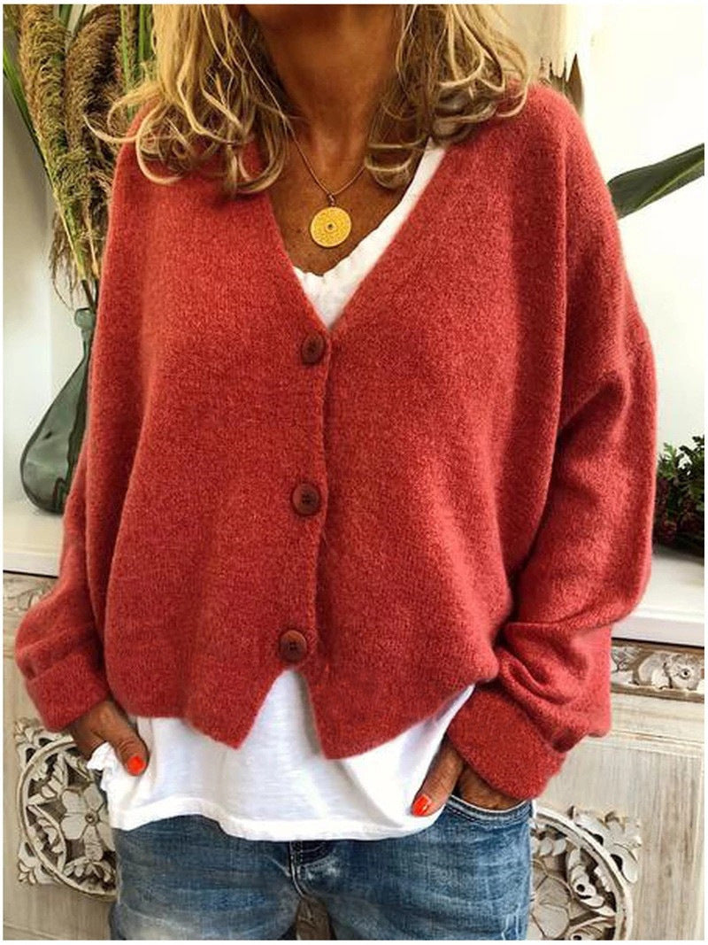 Chic Damen Strickjacke Langärmlig Modern