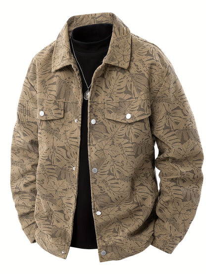 Herren Cordjacke Lässig Beige Modern - BerlinGlamour
