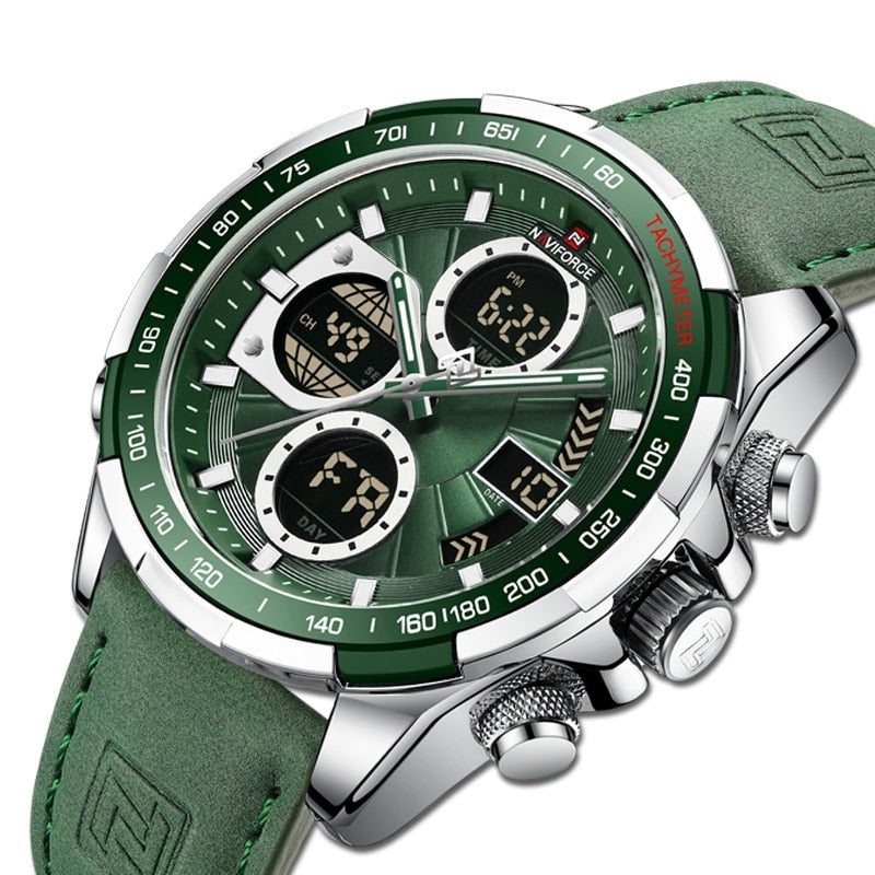 Herren Armbanduhr Edelstahl Marine Chrono - BerlinGlamour