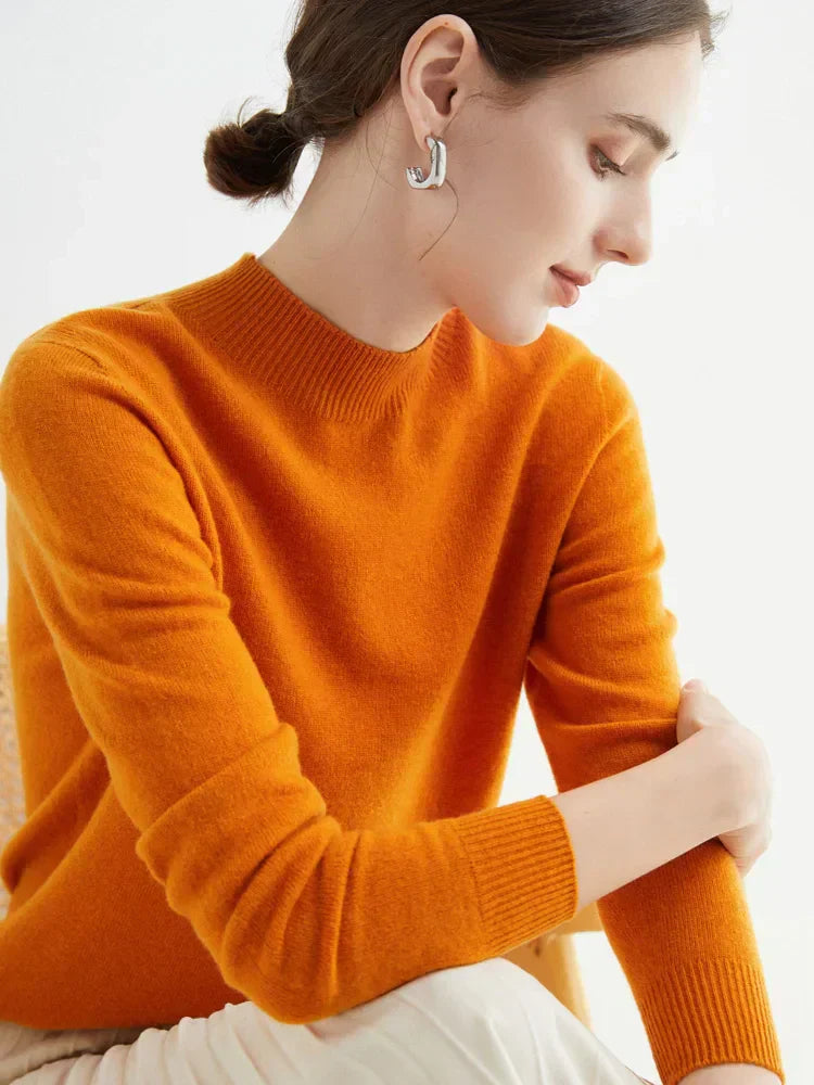 Damen Pullover Elegent Langarm Stilvoll