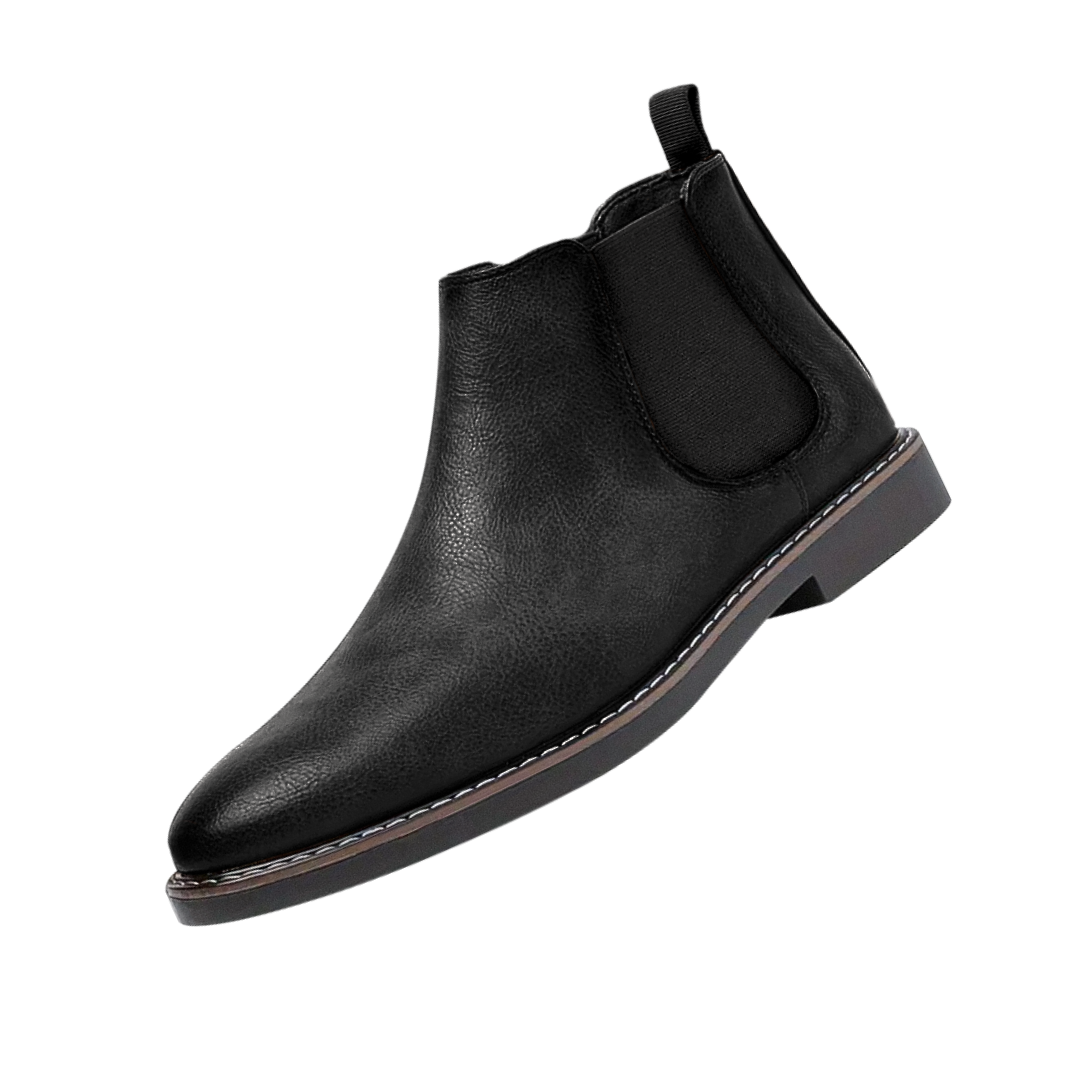 Herren Chelsea Boots Lederschuhe Komfortabel