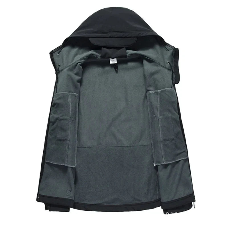 Wanderjacke Herren Wasserdicht Isoliert Fleece