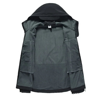 Wanderjacke Herren Wasserdicht Isoliert Fleece