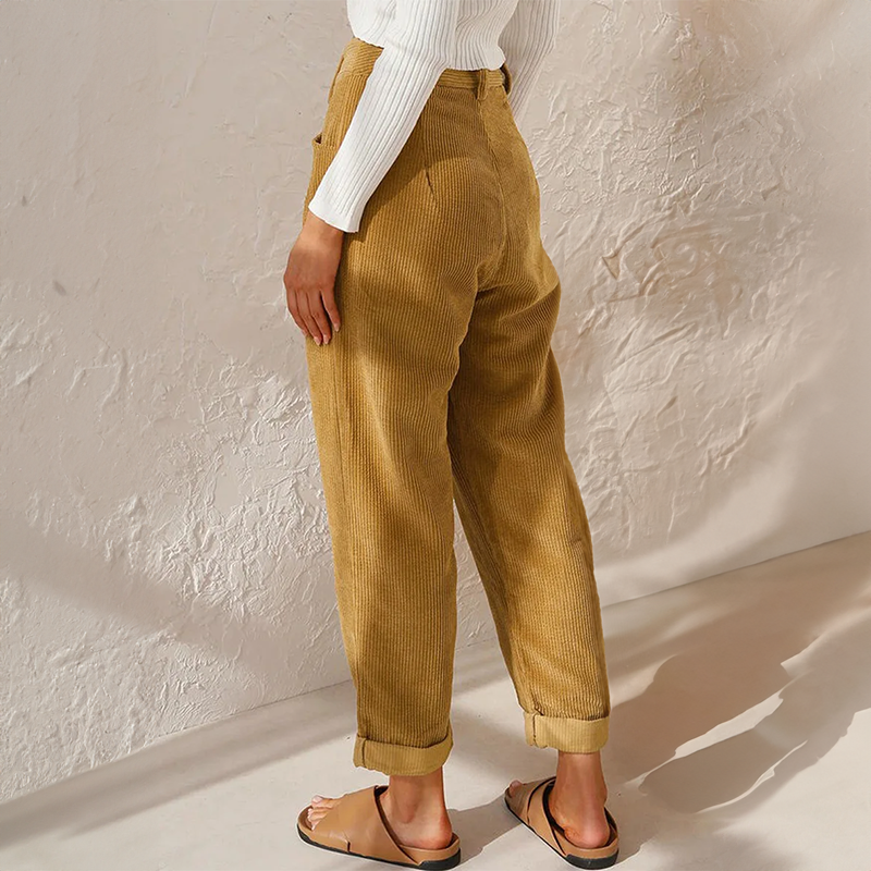 Damen Sommerhose Hohe Taille Weites Bein