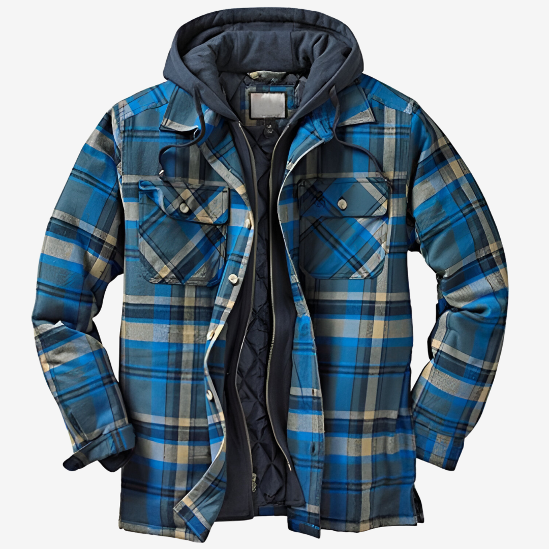 Herren Jacke Herbst Kariert Warm Elegant