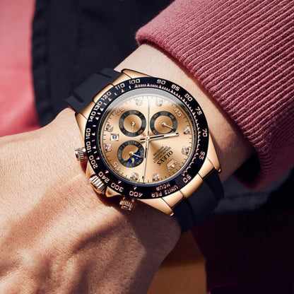 Herren Armbanduhr Edelstahl Elegante Analog