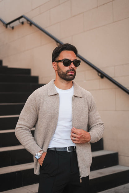 Herren Strickjacke Kaschmir Weich Elegant