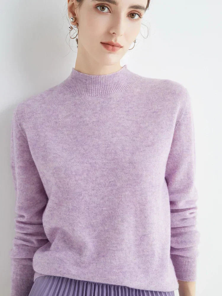 Damen Pullover Elegent Langarm Stilvoll