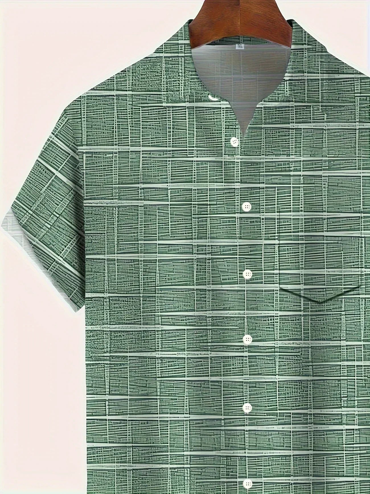 Herren Kurzarmhemd Kariert Büroshirt Modern