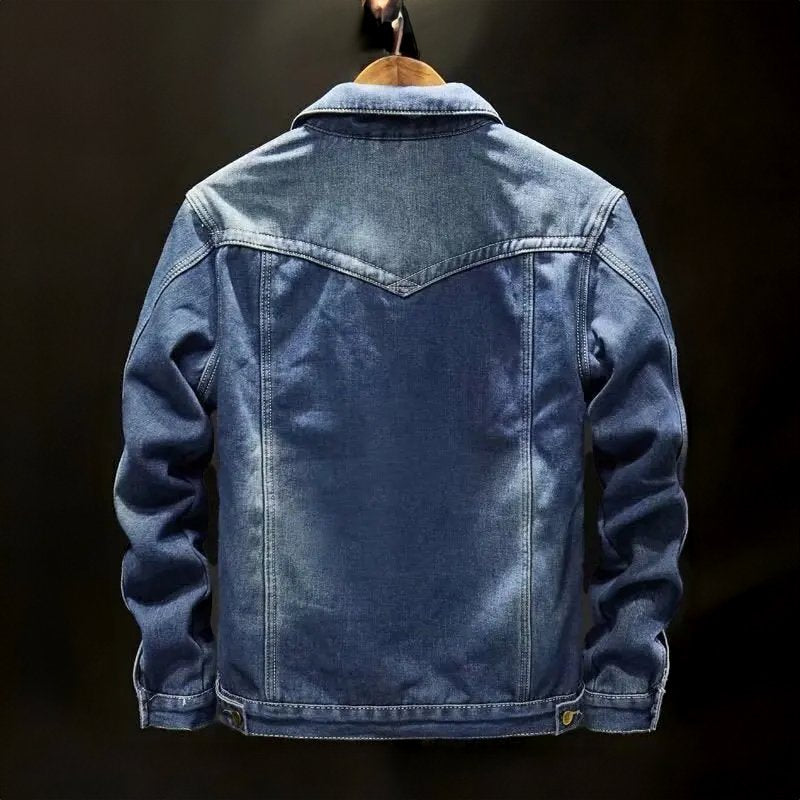 Herren Jeansjacke Warm Gefüttert Fleece