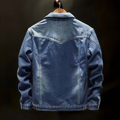 Herren Jeansjacke Warm Gefüttert Fleece