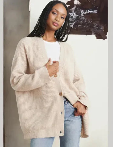 Kaschmir Strickjacke Damen V-Ausschnitt Elegante