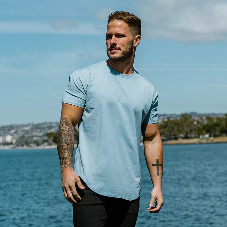 Einfaches Herren T-Shirt Rundhals Weiss - BerlinGlamour