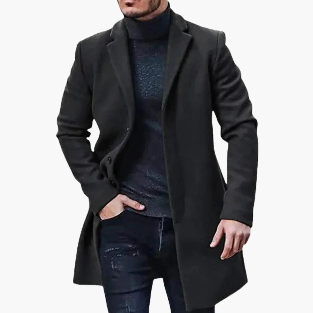 Einreihiger Wintermantel für Herren 0