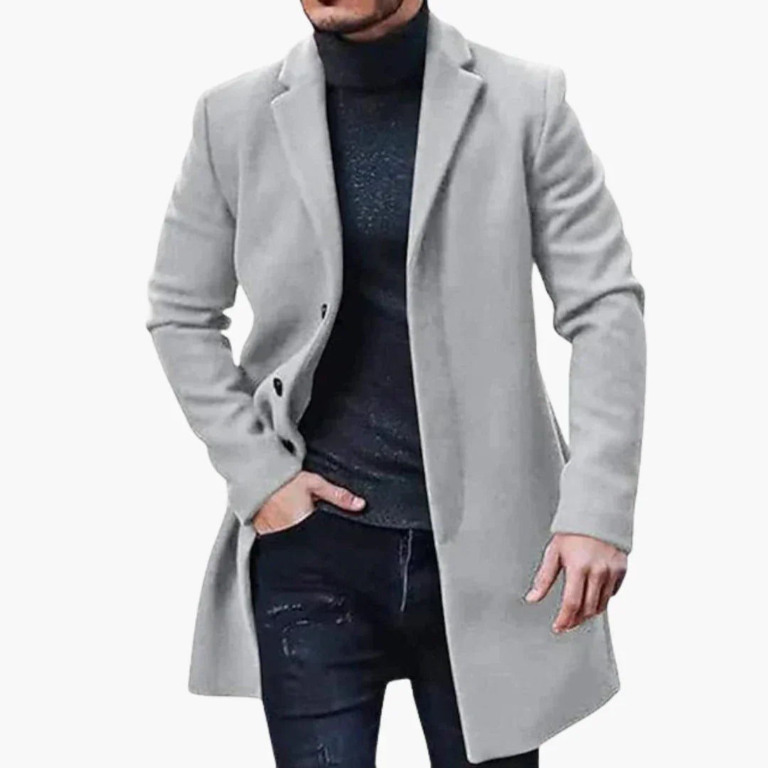Einreihiger Wintermantel für Herren 1