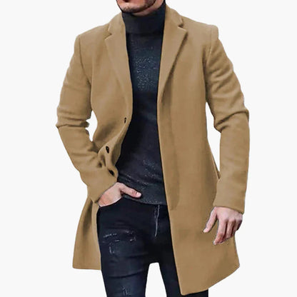Einreihiger Wintermantel für Herren 2