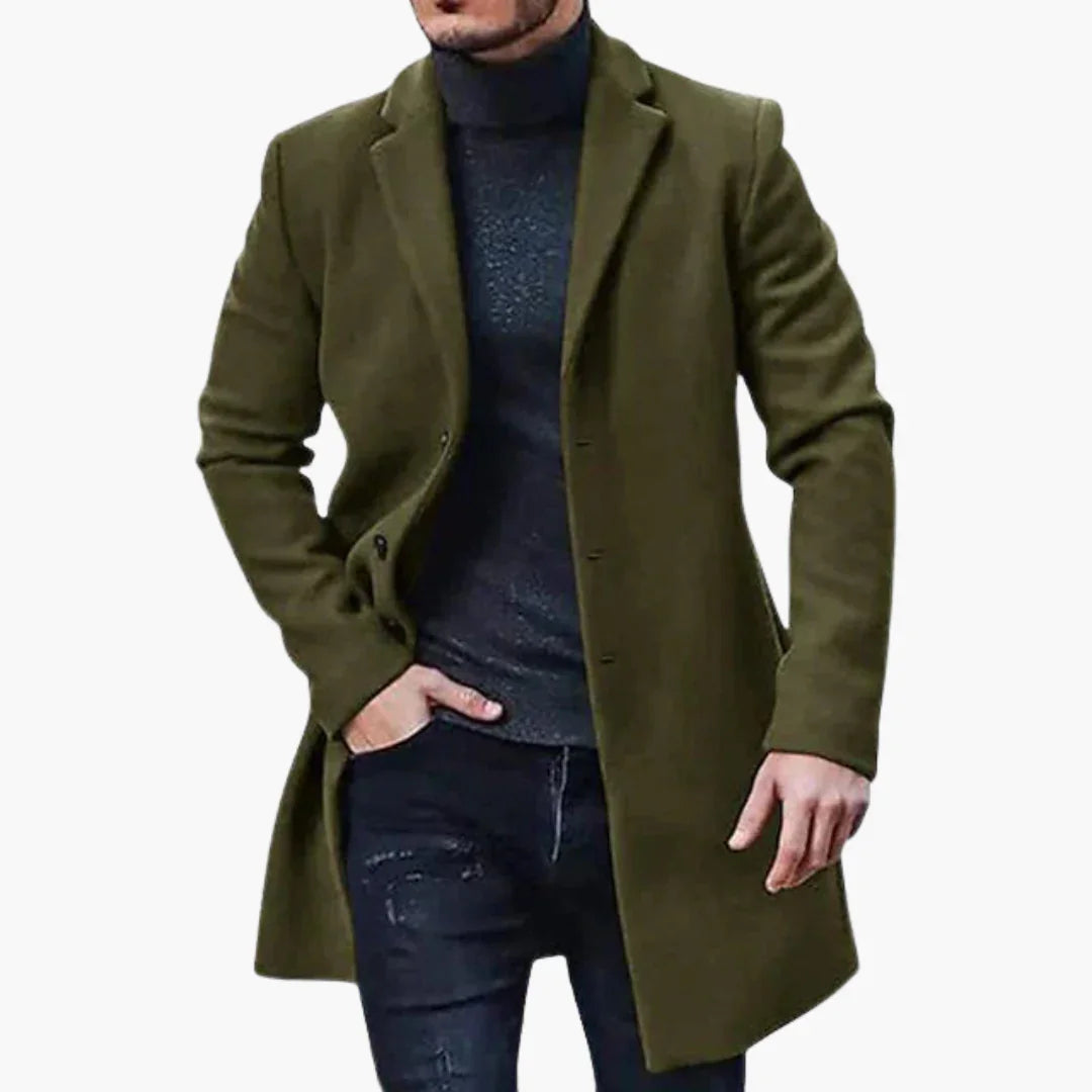 Einreihiger Wintermantel für Herren 3