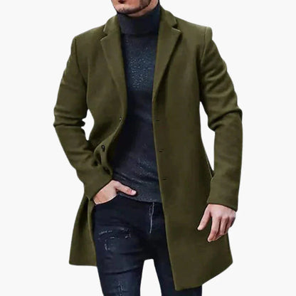 Einreihiger Wintermantel für Herren 3