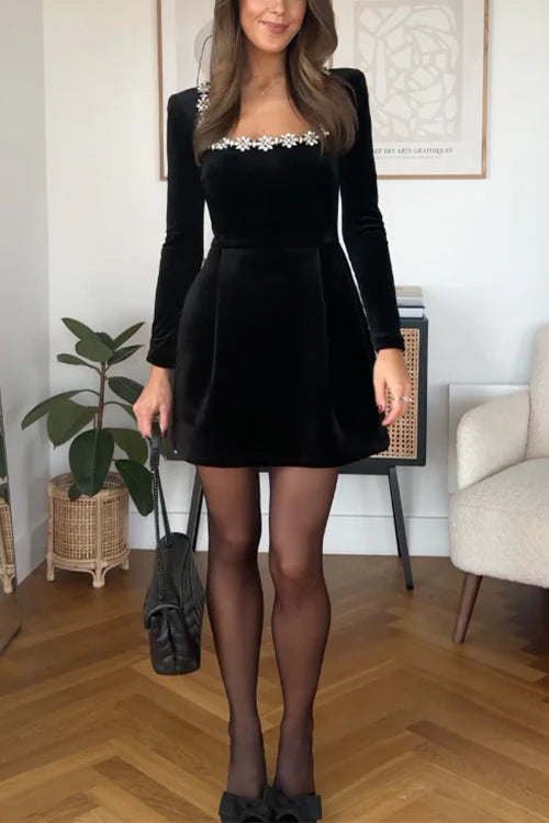 Elegantes Samt Kleid Yassy Damen