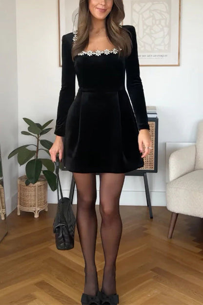 Elegantes Samt Kleid Yassy Damen