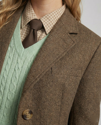 Frauen Blazer-Set Minirock Sakko mit Reverskragen Elegant