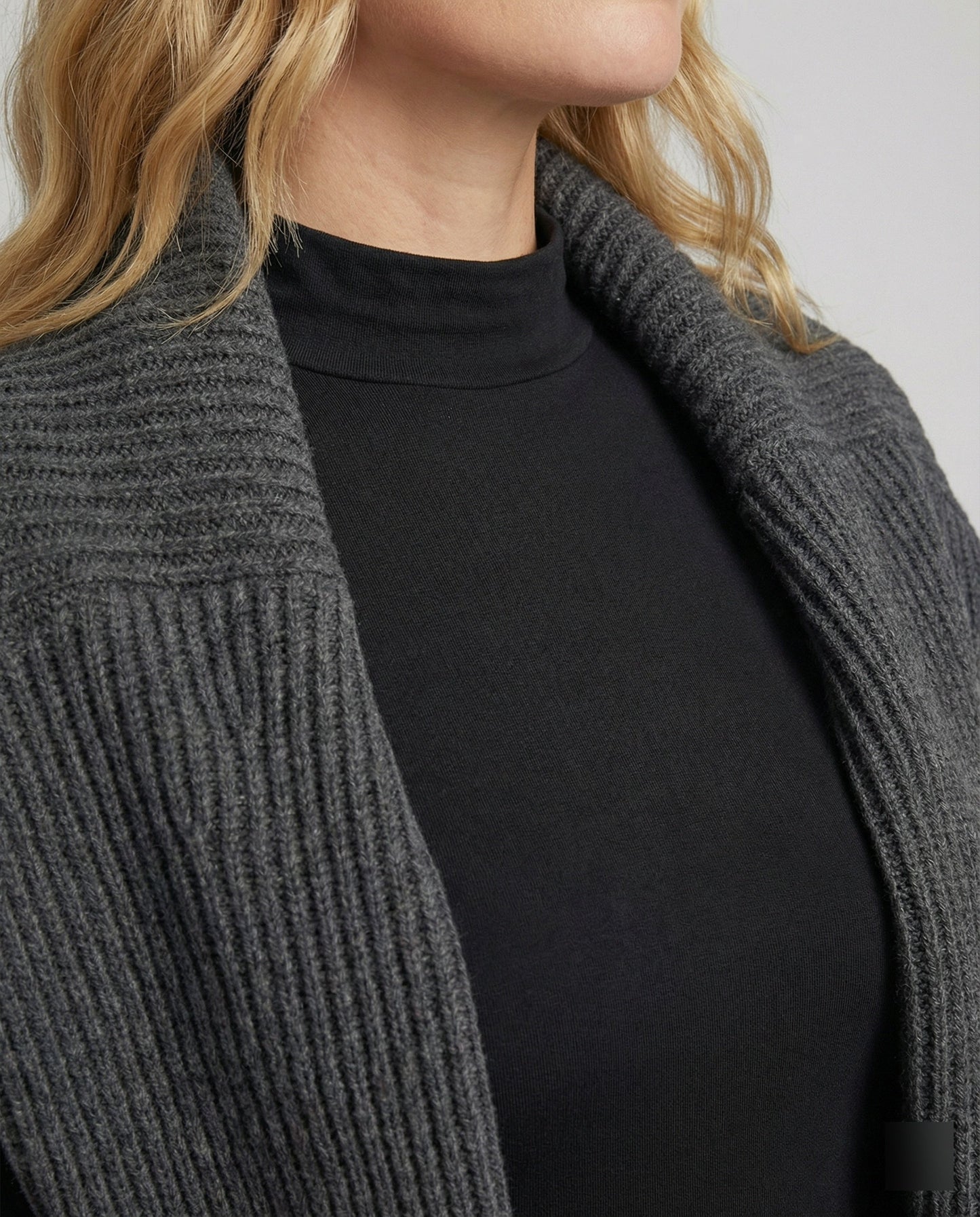 Schwarzes Langarmkleid Hochtailliert Vintage Stil Baumwolle