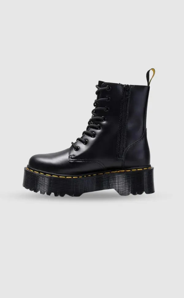 Plateaustiefel Leder Elegant Damen Schuhe Höhe - BerlinGlamour
