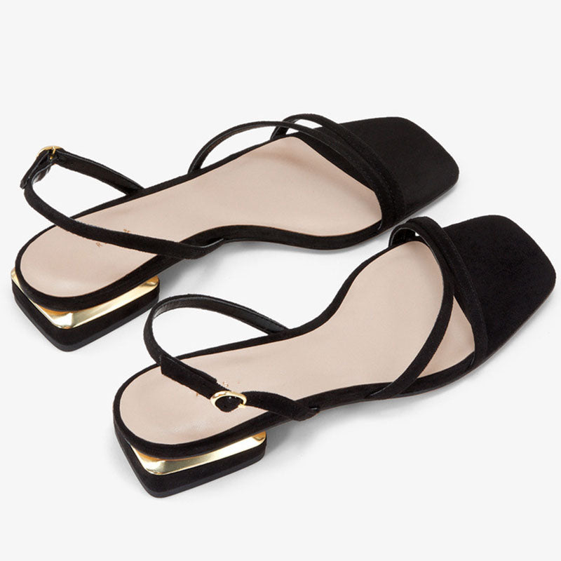 Goldene Hochhackigen Sandaletten Damen