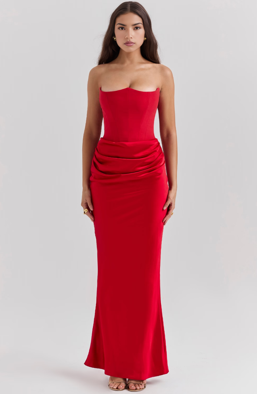 Damen Bodycon Kleid Lang Hochzeitsgästekleid Formal