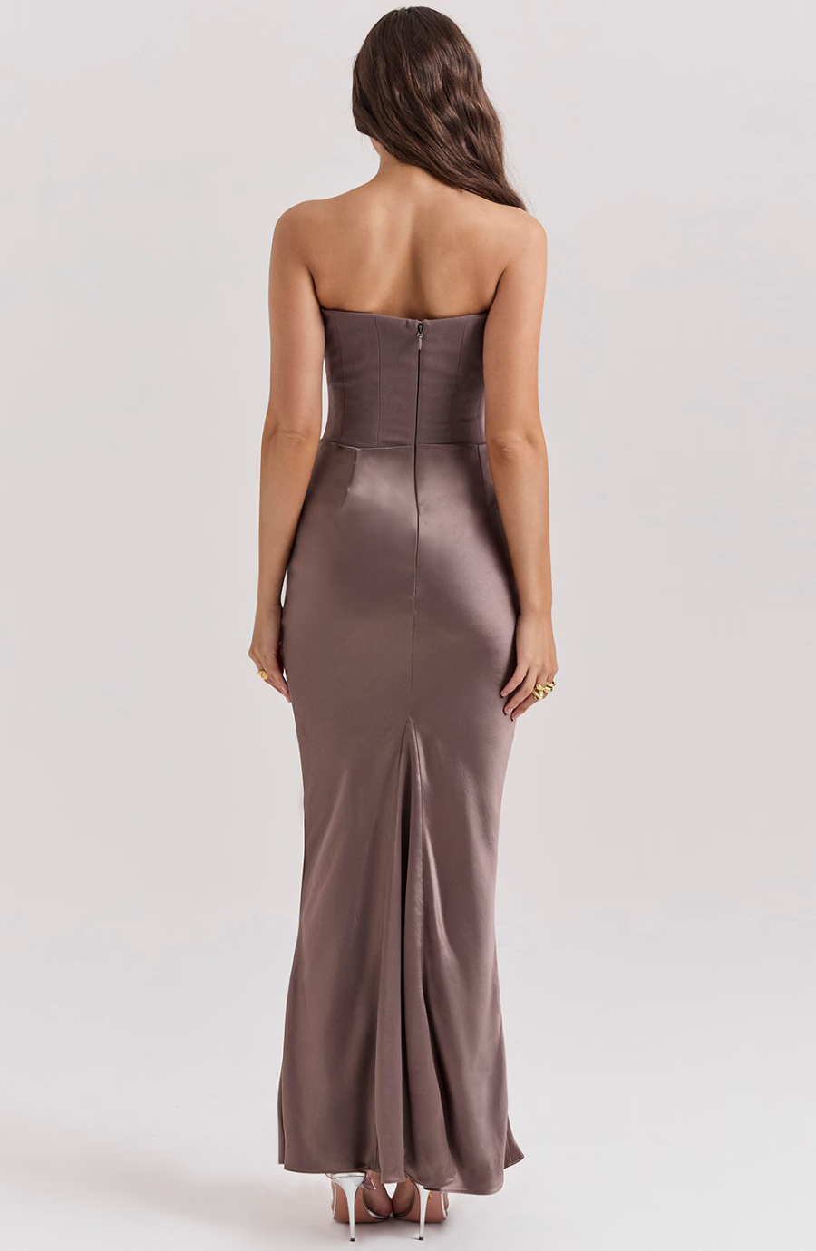 Damen Bodycon Kleid Lang Hochzeitsgästekleid Formal