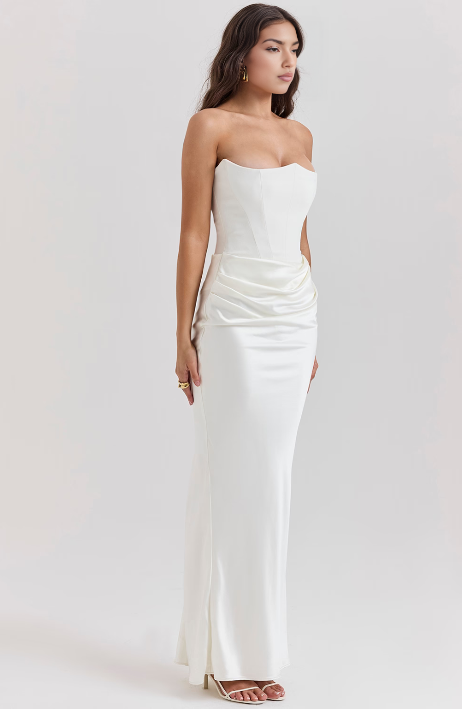 Damen Bodycon Kleid Lang Hochzeitsgästekleid Formal
