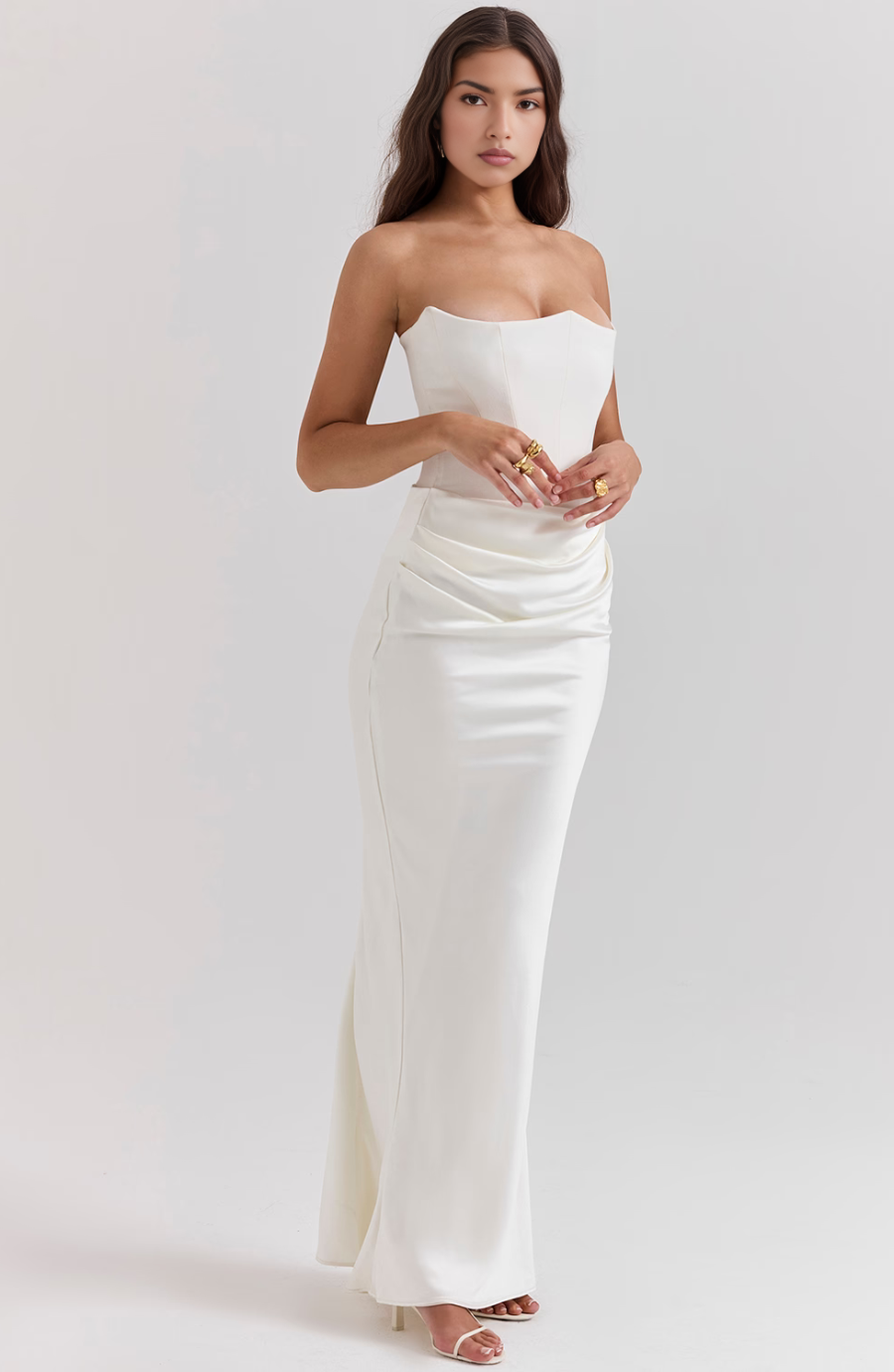 Damen Bodycon Kleid Lang Hochzeitsgästekleid Formal