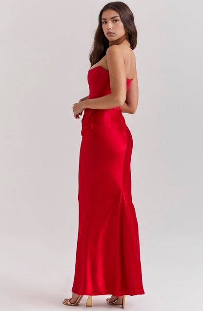 Damen Bodycon Kleid Lang Hochzeitsgästekleid Formal