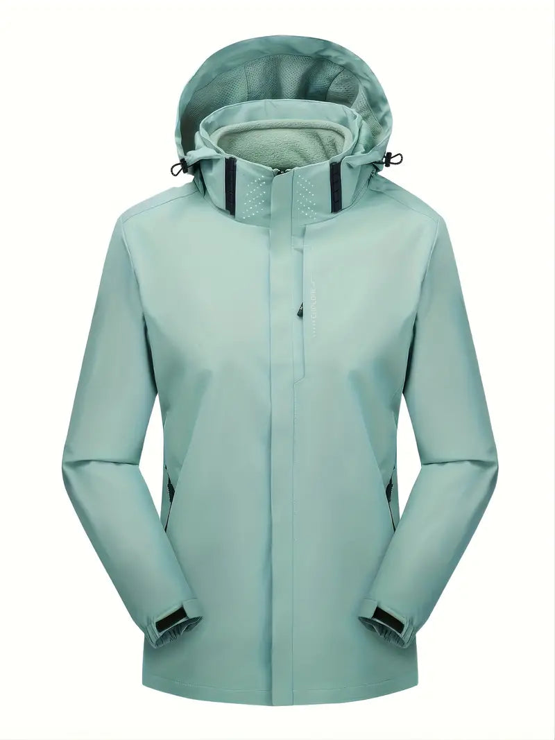Ellistyn: Wasserdichte, winddichte Hardshelljacke mit Fleece-Innenjacke