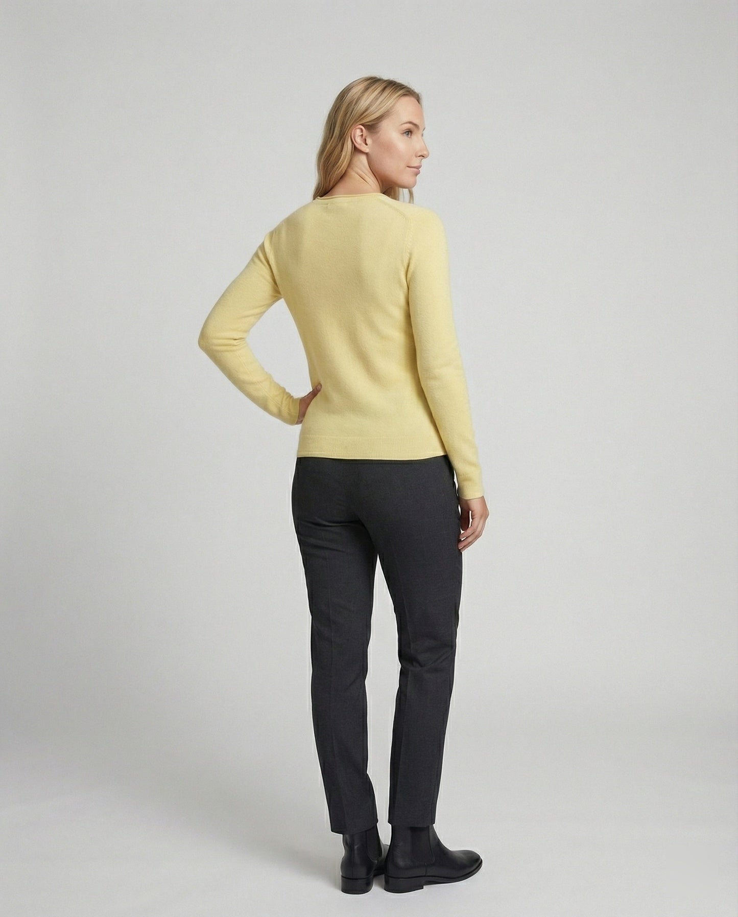 Damen Strickpullover Stehkragen Modern Unifarben