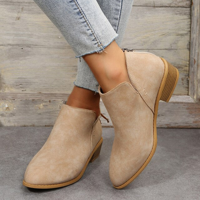 Damen Stiefeletten Niedriger Absatz FreizeitSchuhe - BerlinGlamour