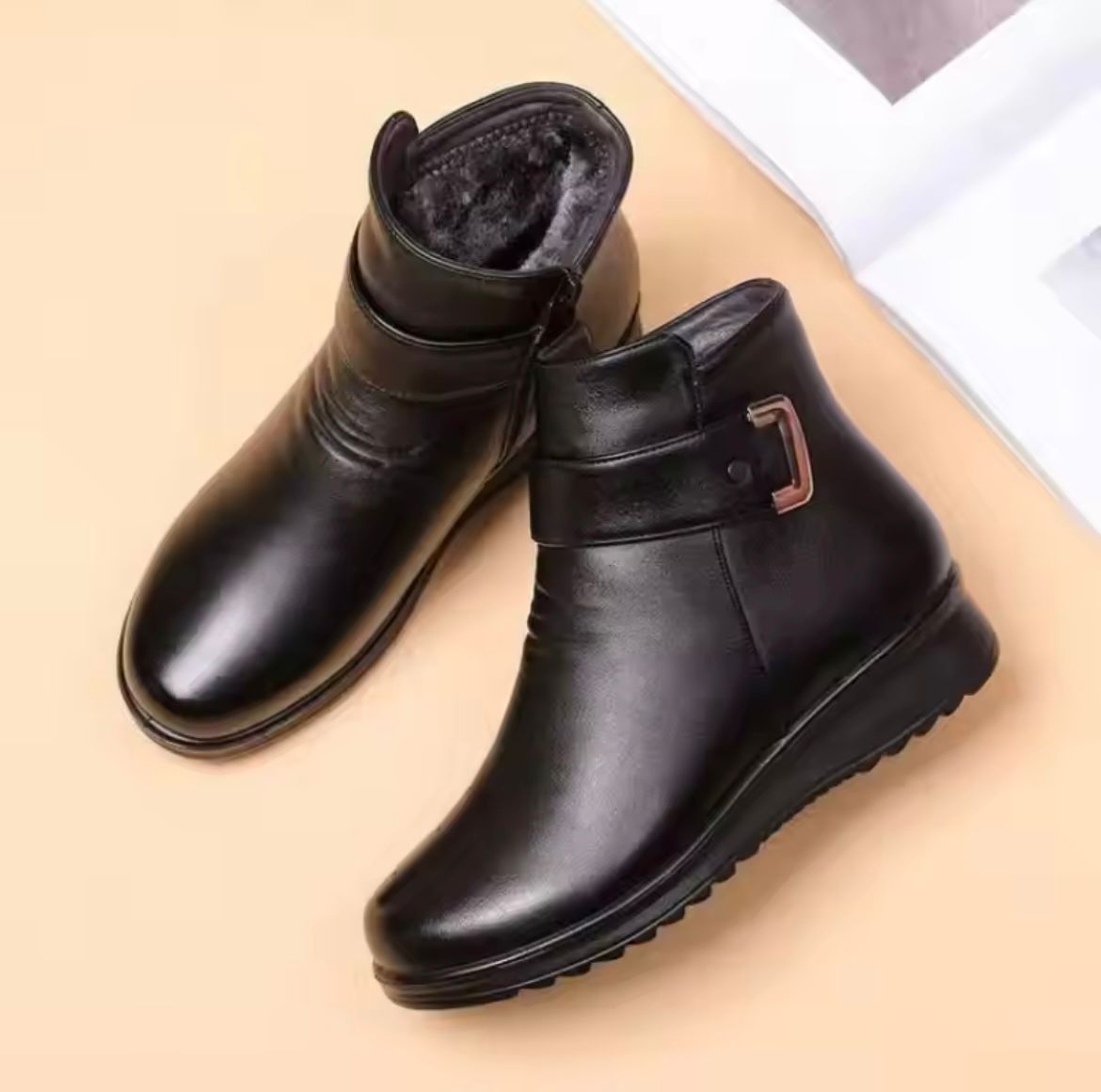 Damen Winterstiefel Warm Fell gefüttert Schnee Stiefel - BerlinGlamour