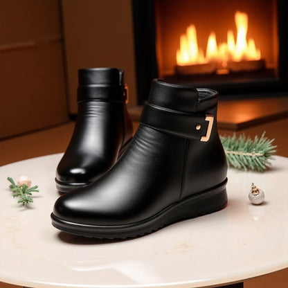 Damen Winterstiefel Warm Fell gefüttert Schnee Stiefel