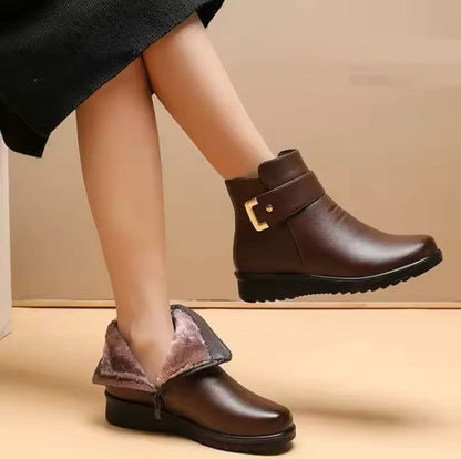 Damen Winterstiefel Warm Fell gefüttert Schnee Stiefel