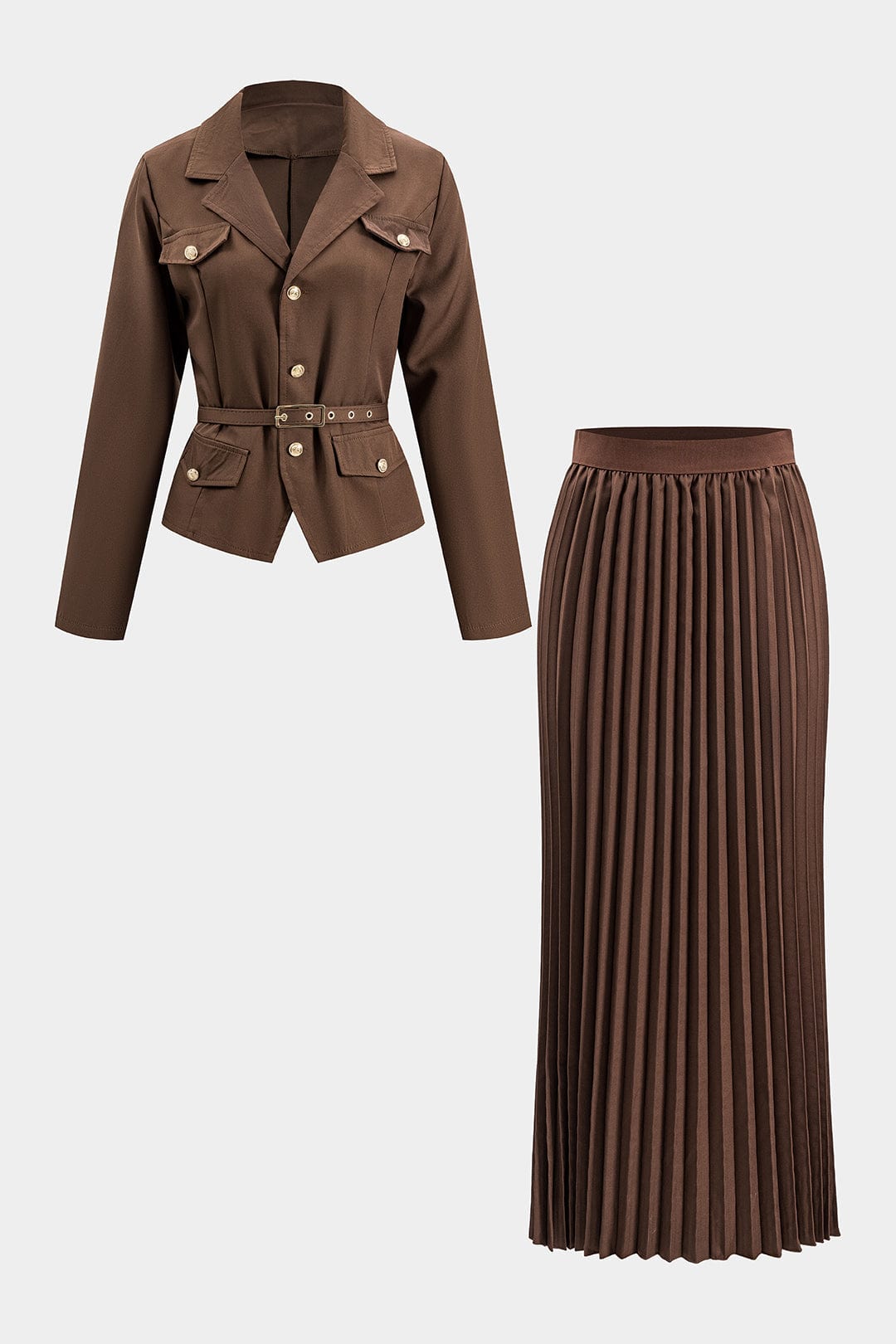 Elegantes Blazer Set Frauen Blazer mit Rock - BerlinGlamour