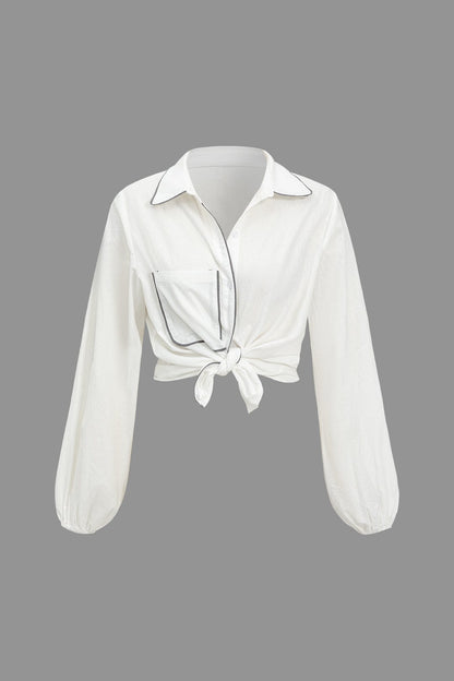 Elegantes Zweiteiler Set Damen Modern Kontrast